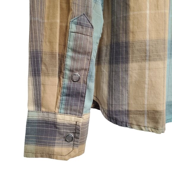 Levis Mens S Shirt Plaid Western Pearl Snap Casual Lightweight Cowboy Ranch - Picture 10 of 11